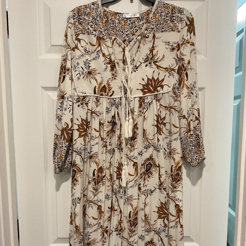 Bohemian Midi Rayon Dress size Small